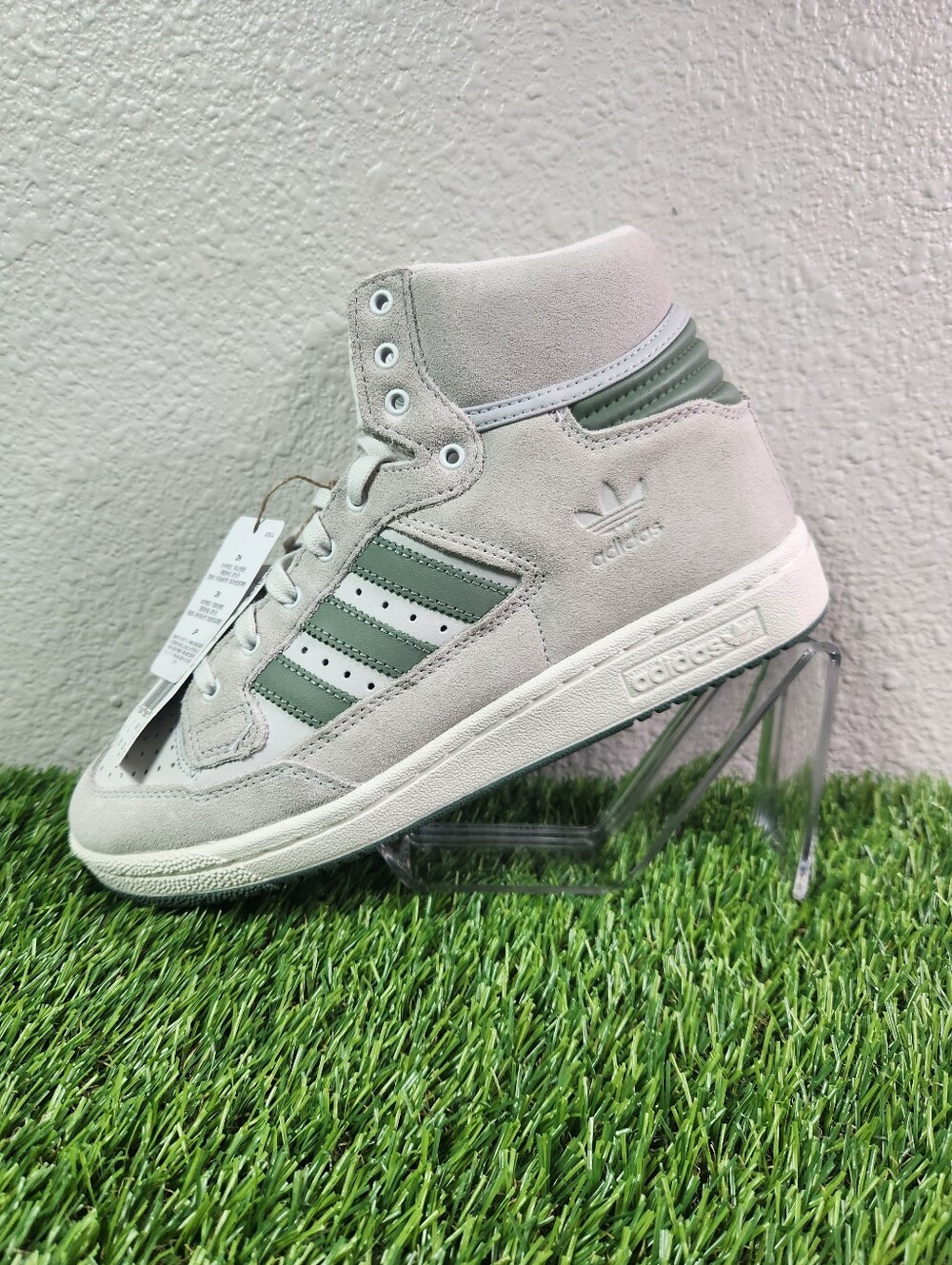 Adidas Centennial 85 Hi GY 2537 Sz 7.5 White Silver Green